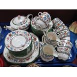 A Quantity of Copeland Spode 'Chinese Rose' Teaware, (approximately forty four pieces):- One Tray