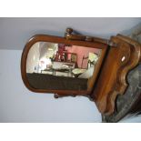 XIX Century Mahogany Dressing Table Mirror, with central mirror, shaped supports, shaped base.`