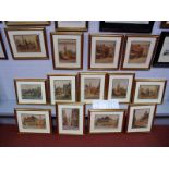 Thirteen Louisa Fennell Coloured Prints, of Wakefield and District.