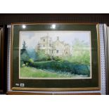 David Hiscock 'Bright Morning-Chastleton House', pencil ink and watercolour, signed lower right 35 x