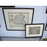 Cary (J), A Map of The East Riding of Yorkshire, hand coloured engraving, 21 x 25cms framed and