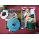 Electricians Wire Reels, cable, circuit boards, copper tinned wire, magnetic pick up and other
