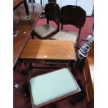 Pair of Dining Chairs, stool, sofa table. (4)