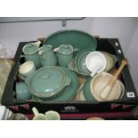 A Quantity of Denby Stoneware Dinnerwares, in jade, pestle and mortars.