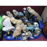 A Quantity of Handpainted Resin Model Birds, by Country Artists, Arden Sculptures, etc, including