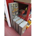 Electricians Accessories, contained in five Raaco multi drawer cabinets including diodes. (5)