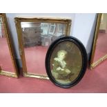 A Rectangular Wall Mirror, bevelled glass in moulded Victorian style gilt effect frame, 60 x