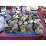 A Collection of Handpainted Resin Model Garden Birds, by Arden Sculptures, Country Artists, etc,