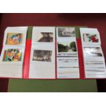 One Hundred and Forty Plus Postcards in Two Albums, early to mid XX Century, local themes noted from