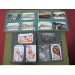 Two Edwardian Picture Postcard and Real Photocard Albums. Covering a variety of themes including