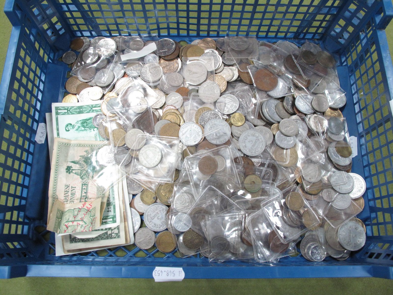 A Good Accumulation of Base Metal Foreign Coins; near European countries are abundant and some of