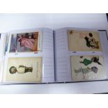 Approximately 120 Early Comic Postcards Almost Always Having an Ethnic Interest. Offered in a modern