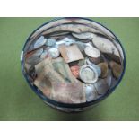 A Small Quantity of GB and Foreign Coins. Foreign banknotes. A base metal sovereign case. Other