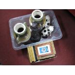 Ambig Collection and Other Prints, vases, pottery dogs, figure etc:- Two Boxes