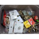 A Mixed Lot of Assorted Pin Badges, gent's cufflinks etc:- One Box