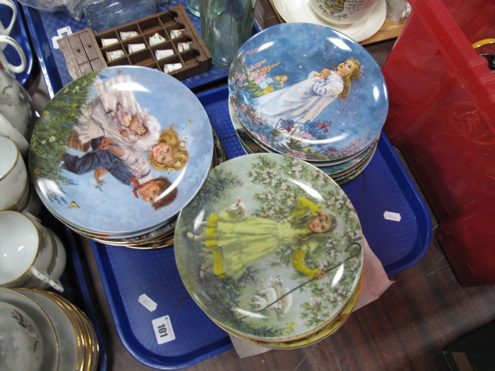 A Quantity of Twenty Five Collectors Cabinet Plates, including Mother Goose series, My Memories, A