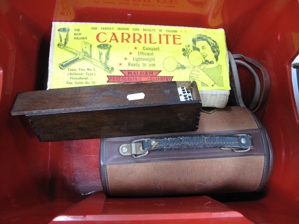 A Cased Pair of 1932 Lignum Vitae Bowling Bowls, by A.J.Foster of Birmingham, a 'Carrilite'