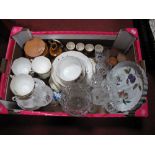 A Royal Albert China "Sweet Romance" Tea Service, Hornsea "Safron" pattern, storage jar, egg cups,