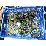 A Quantity of Airfix, Deetail and Other Plastic/ Diecast Military Figures:- One Tray