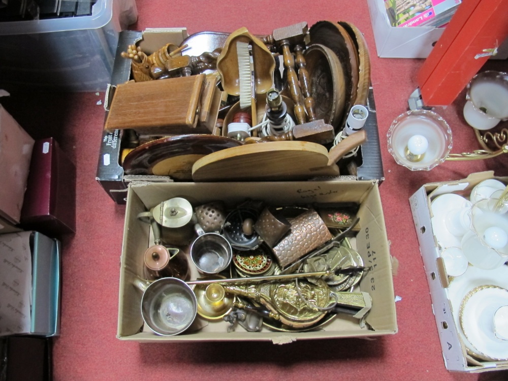 Carved Wooden Bowls, frames, hall brush set, fruit bowls, trinket box, other wooden wares, Victorian
