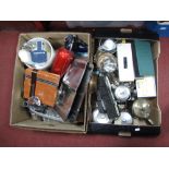 Hotel Plate, stainless steel trays, soda syphon, boxed cutlery, wine coasters, servers etc:- Two