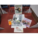 A Quantity of Motorbike Racing Related Prints/ Posters, and associated items.