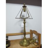 A First Half XX Century Railway Pullman Table Lamp, stamped 'SER/T3/B&L', re-wired and lacking