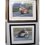 After Graham Bosworth- 'Mike the Bike', Framed, plus after Rod Organ-'Memorial', graphite signed,