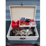 A Mixed Lot of Assorted Costume Jewellery, contained in a jewellery box.