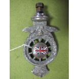 A 1930 Full RAC Members Badge, chrome with enamel Union Jack. Slight damage to crown.