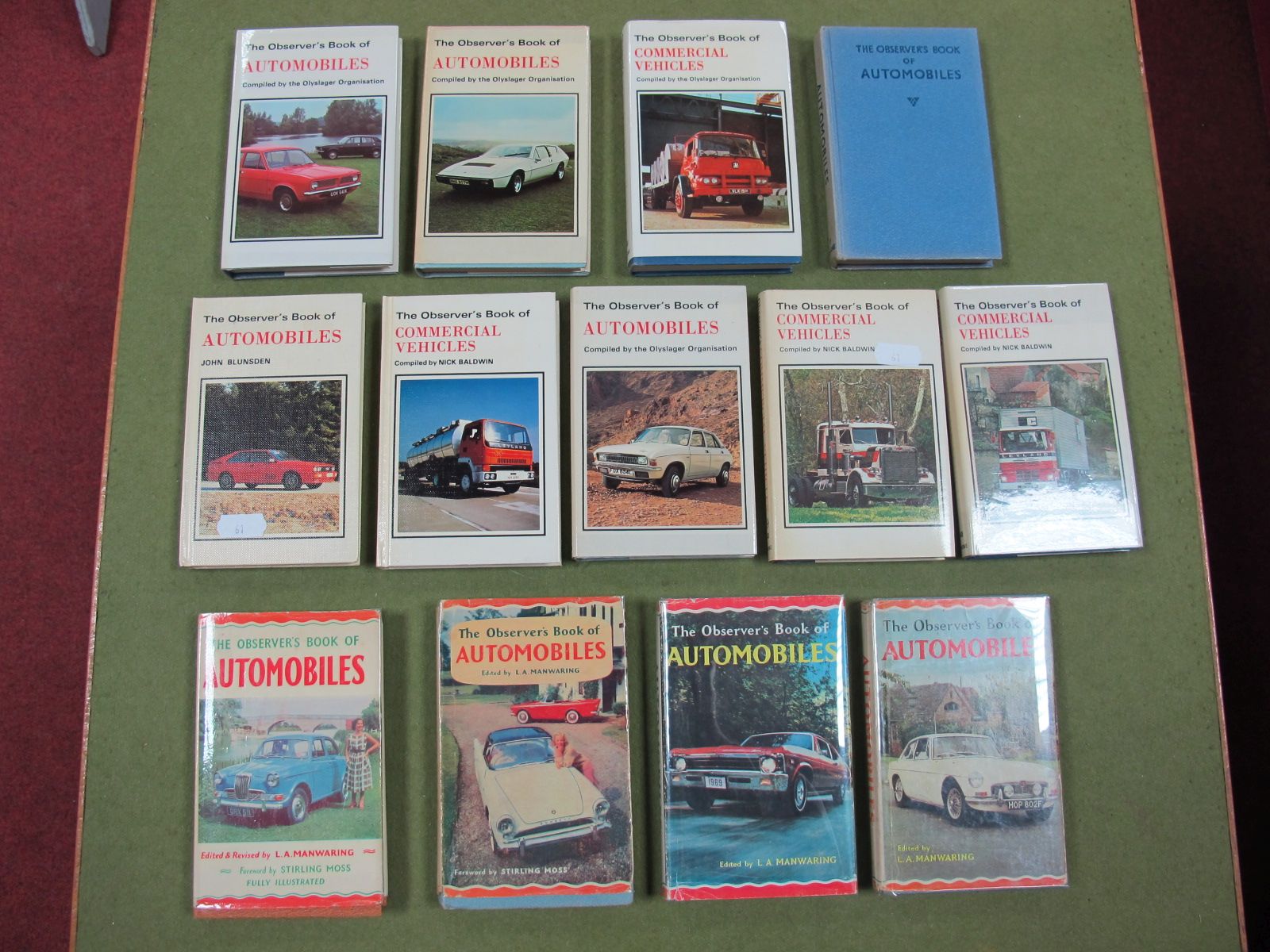 Thirteen Observer's Book Covering Automobiles and Commercial Vehicles, 1959 edition and later.