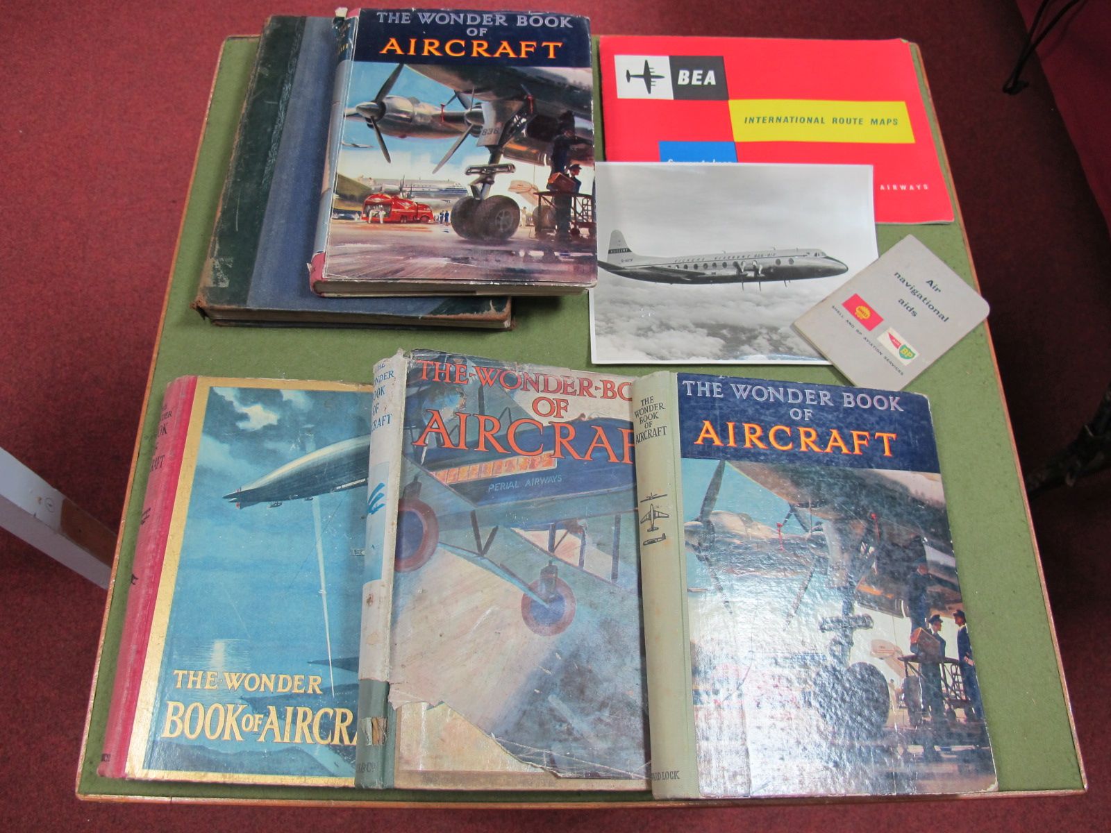 4 x The Wonder Book of Aircraft, circa 1930's - 1950's, The Wonders of World Aviation Volume One