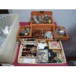 A Mixed Lot of Assorted Costume Jewellery, including rings, bangles, brooches, curb link charm