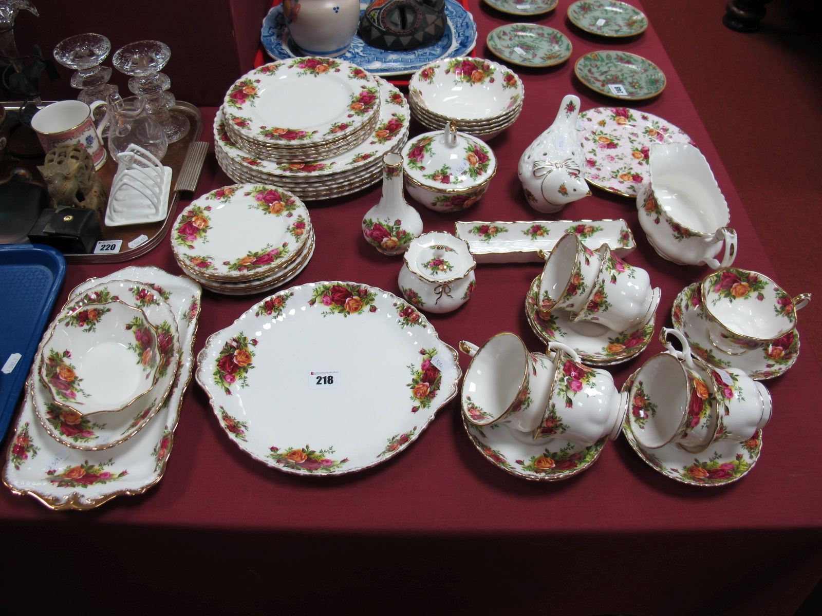 Royal Albert "Old Country Roses" Dinner/Tea Service, comprising plates, cups and saucers, bowls,