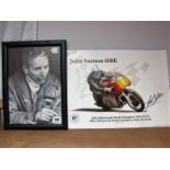 Two John Surtees Autographs, one on foundation print, one on photograph.