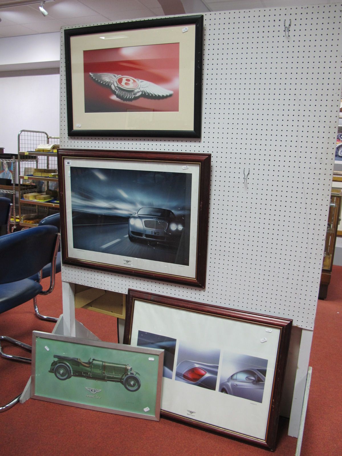 Four Bentley Related prints, all framed.