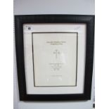 Mike Hailwood and Daughter Michelle Funeral Order of Service, framed plus three private