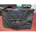 A 'Feelgood' Portable Folding Treatment/Massage Table, in soft carry case.