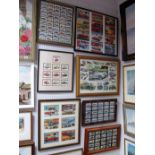 Seven Framed Motoring Card Montages including Players.