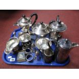 Four Piece Plated Tea Service, hotel waiter jug, etc:- Three Boxes