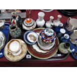 Noritake Pot Pourri Pot, Rockingham pottery saucer and cup, other ceramics:- One Tray