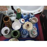 Buchan Jug, Harmony Aztec design vase, ginger jars etc:- One Tray