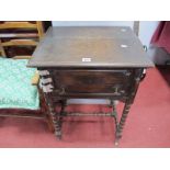 A 1920's Oak Canteen of Cutlery, "Greenwood of Leeds Ltd", with a hinged lid, fitted interior, (some