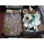 Quantity of Drinking Glasses, ceramics:- Two Boxes