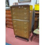 A G-Plan E. Gomme Narrow Seven High Chest Of Drawers