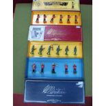 Three Boxed Sets of W. Britain Model Figures, #00128 King's Royal Rifle Corps, #00157 Band of the