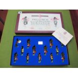 A Set of W. Britain Model Figures; No.1018 of 2500 The Pipes and Drums of The 1st Battalion The