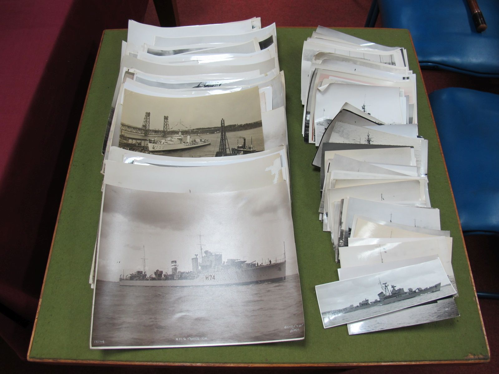 A Large Quantity of Mid XX Century Often Official and Press Photographs of Naval Ships Around The