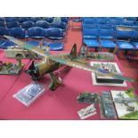 A Large Scale Kit Built Static Model Of An R.A.F Westland Lysander WWII Aircraft, very well built