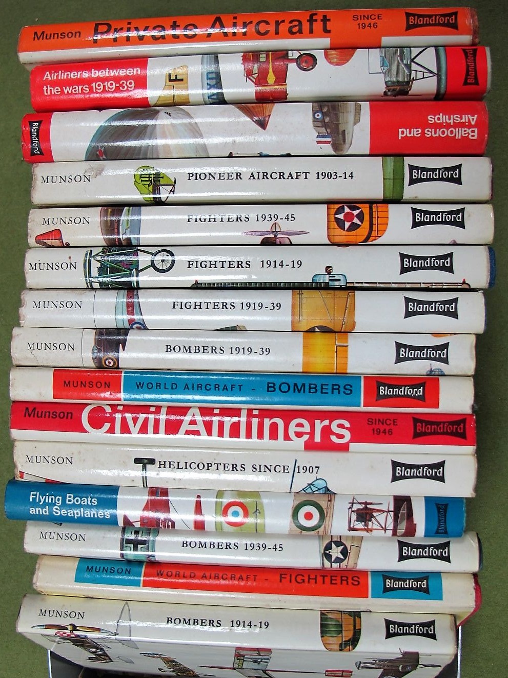 Fifteen Hardbook Books From The Blandford Aviation Series, including The Pocket Encyclopedia of